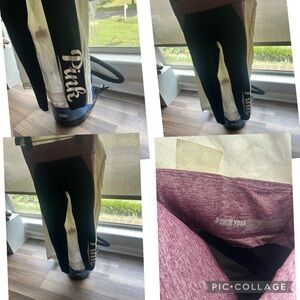 PINK Victoria's Secret Maroon Yoga Leggings